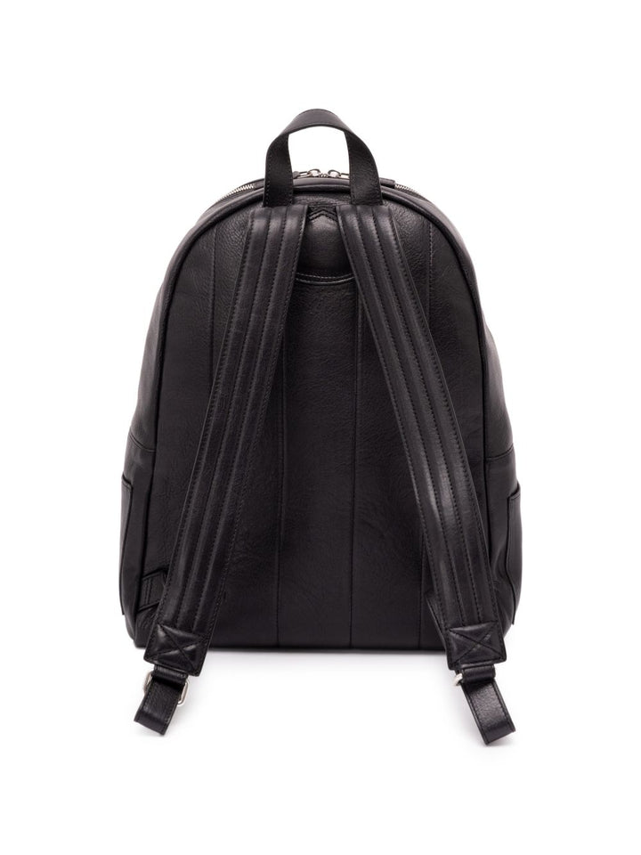 Zaino Laio nero in pelle 