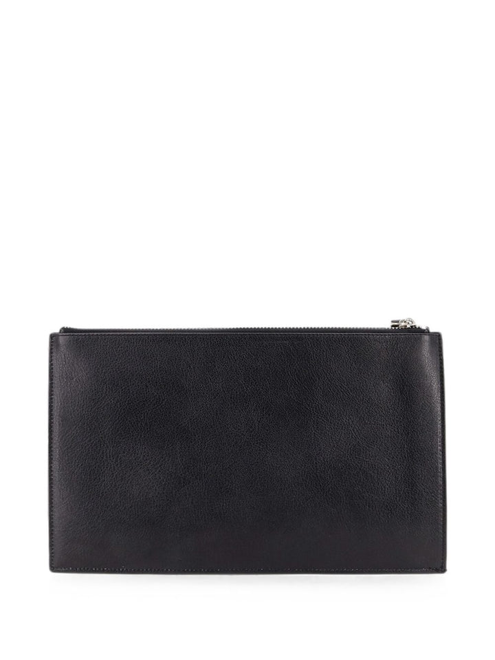 Pochette nera con stampa 