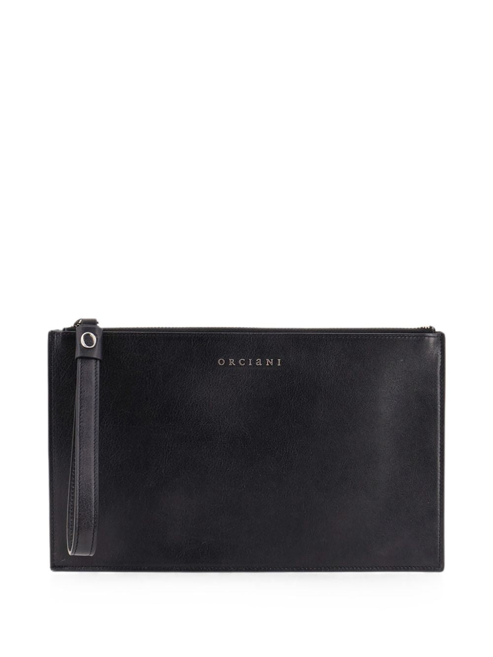 Pochette nera con stampa 