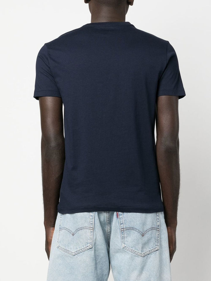 T-shirt blu navy con ricamo 