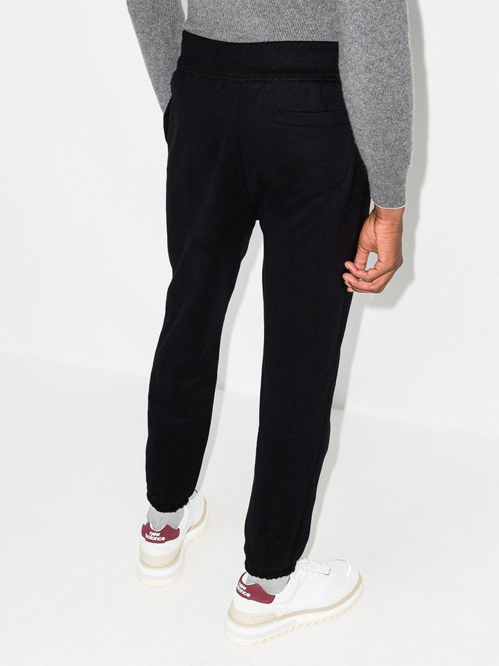 Pantaloni sportivi neri con logo ricamato 