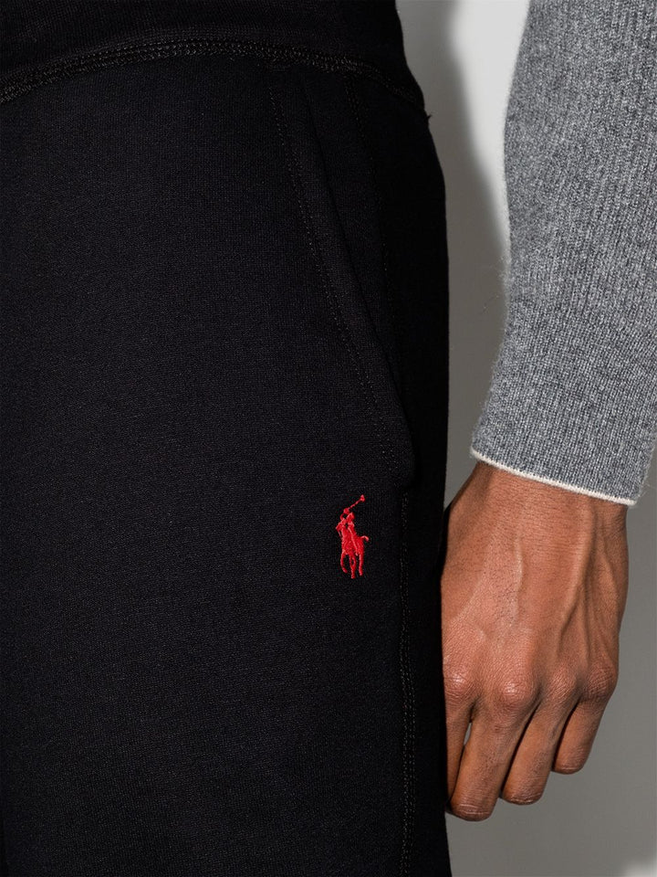 Pantaloni sportivi neri con logo ricamato 