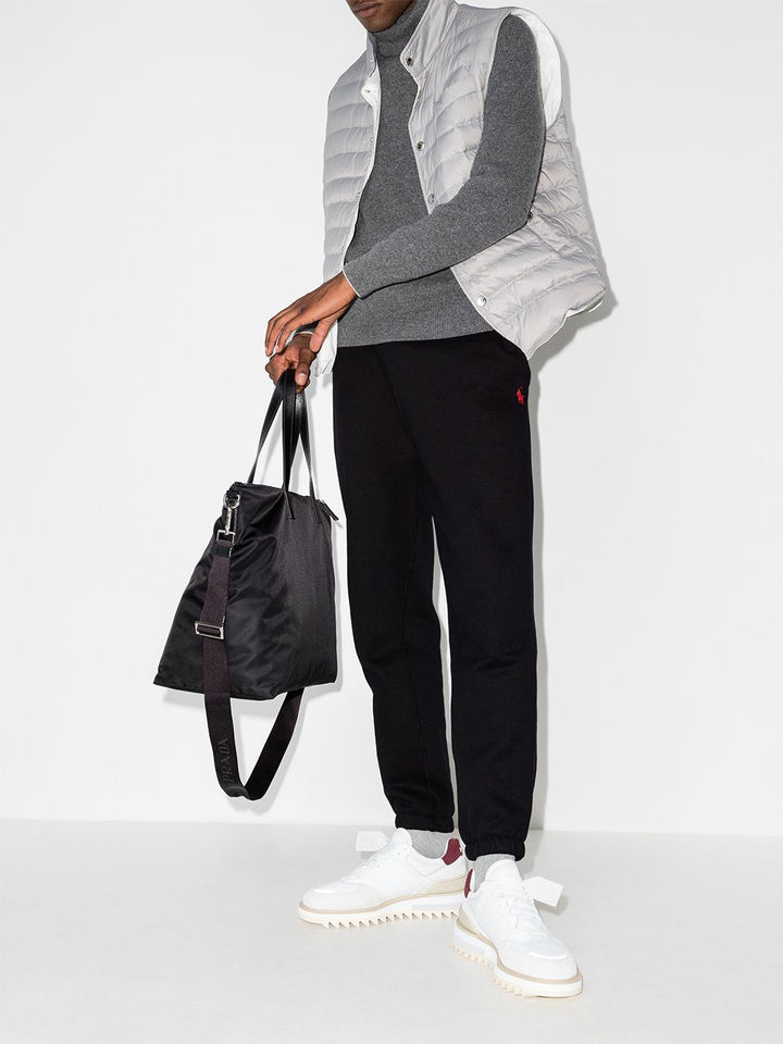 Pantaloni sportivi neri con logo ricamato 