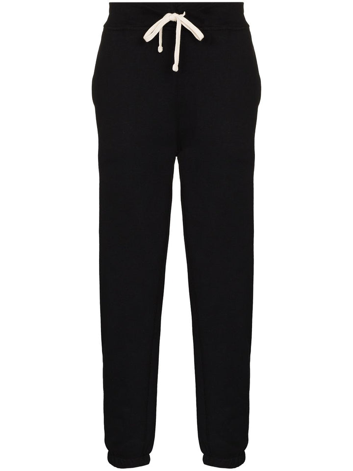Pantaloni sportivi neri con logo ricamato 