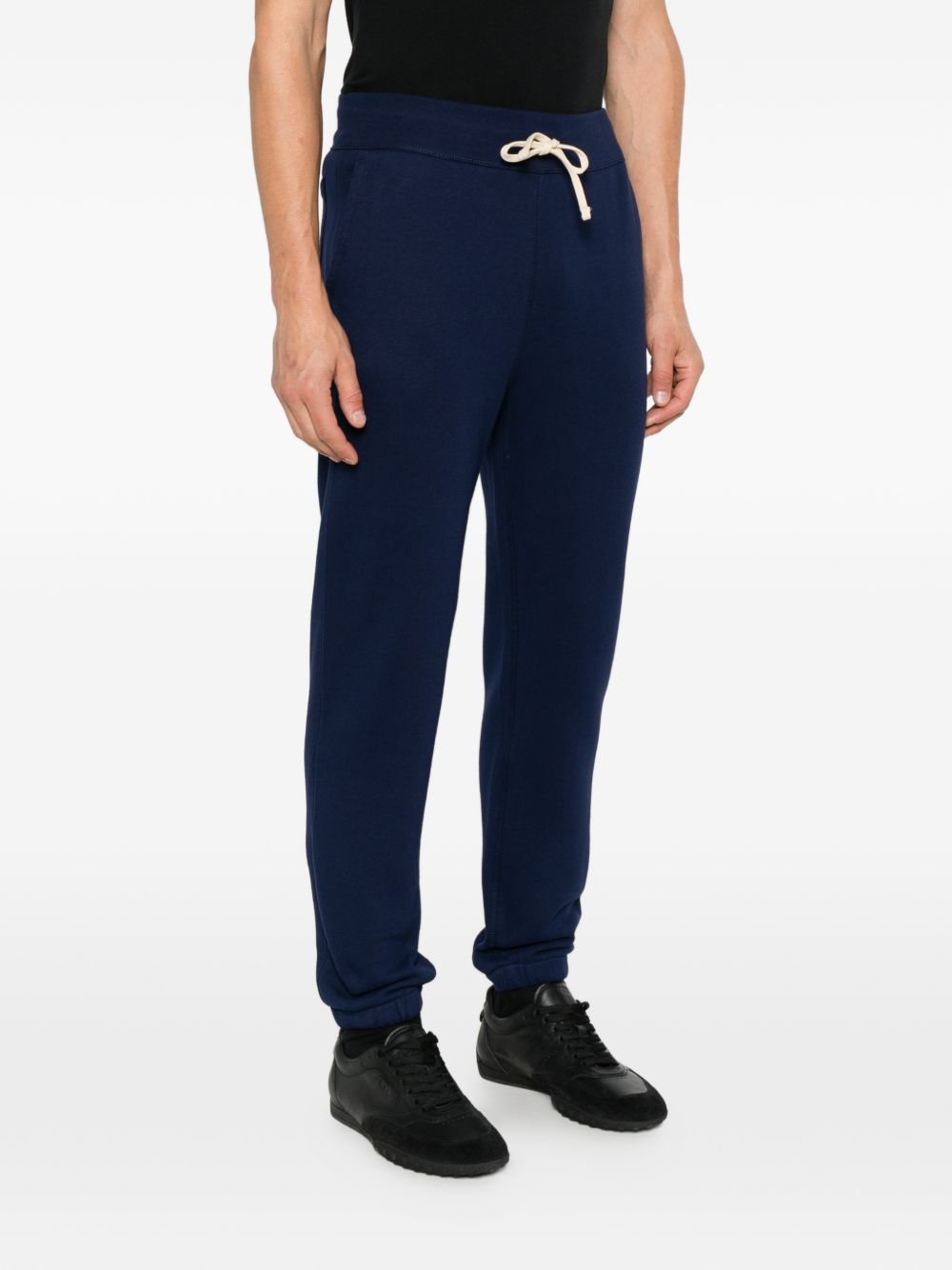 Pantaloni sportivi con logo ricamato blu navy 