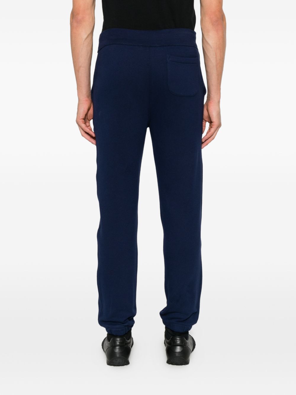 Pantaloni sportivi con logo ricamato blu navy 
