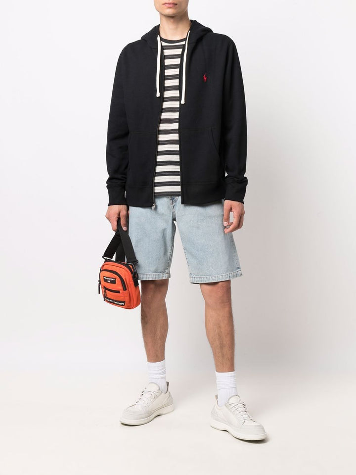 Felpa blu navy The RL con zip 