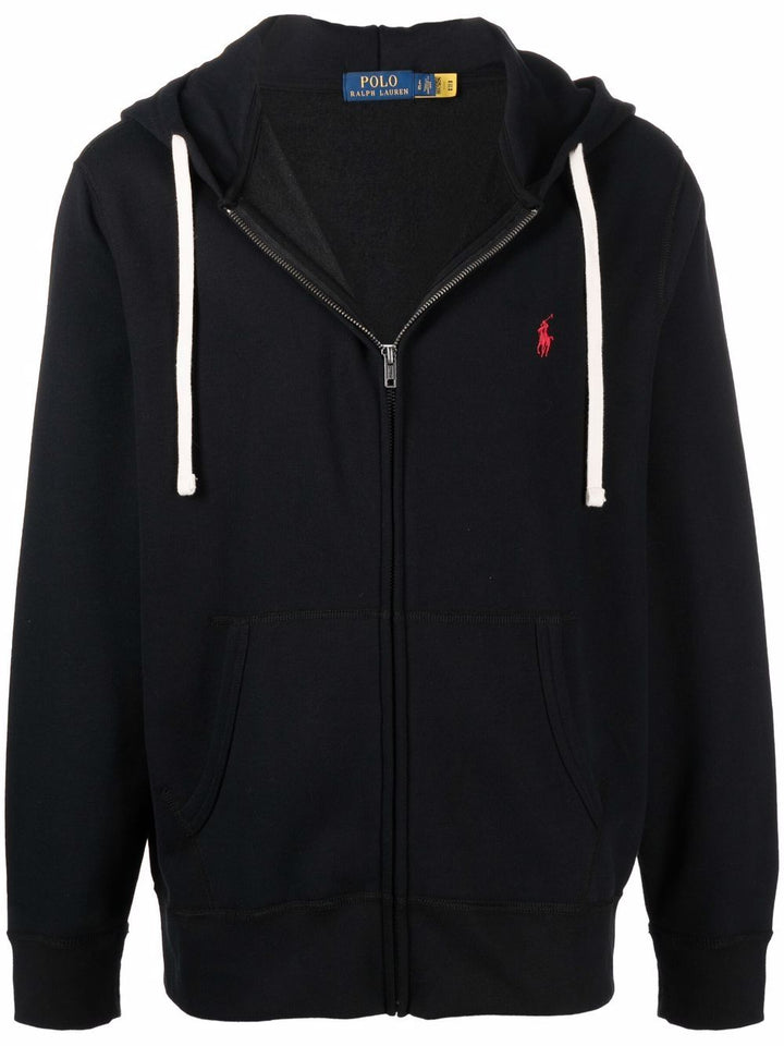 Felpa blu navy The RL con zip 