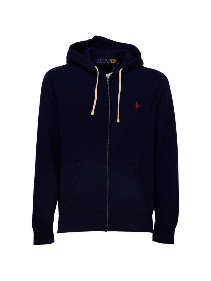 Felpa blu navy The RL con zip 