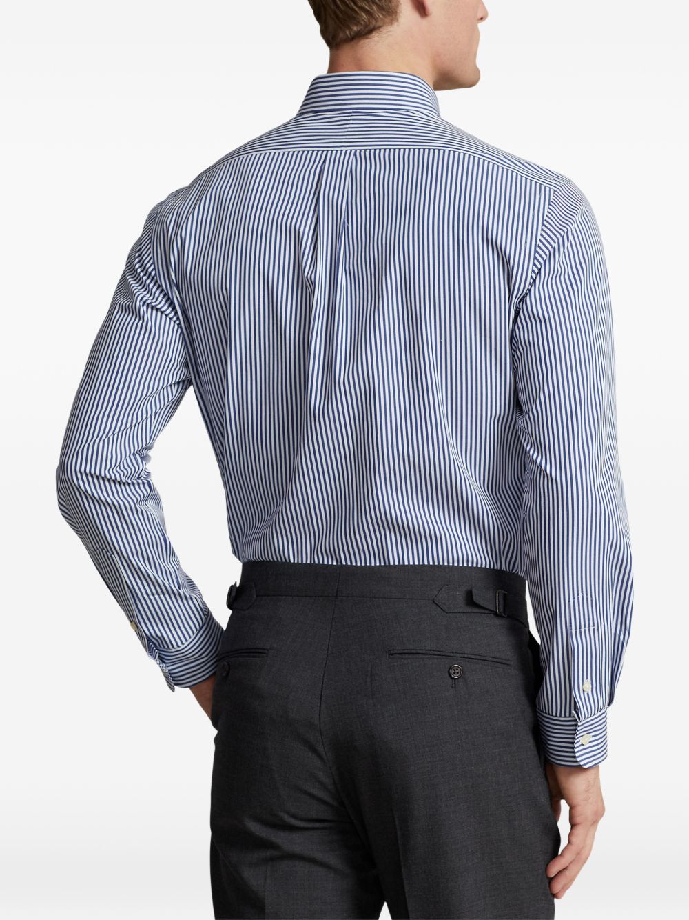 Maglia beige in piqué di cotone con mezza zip 