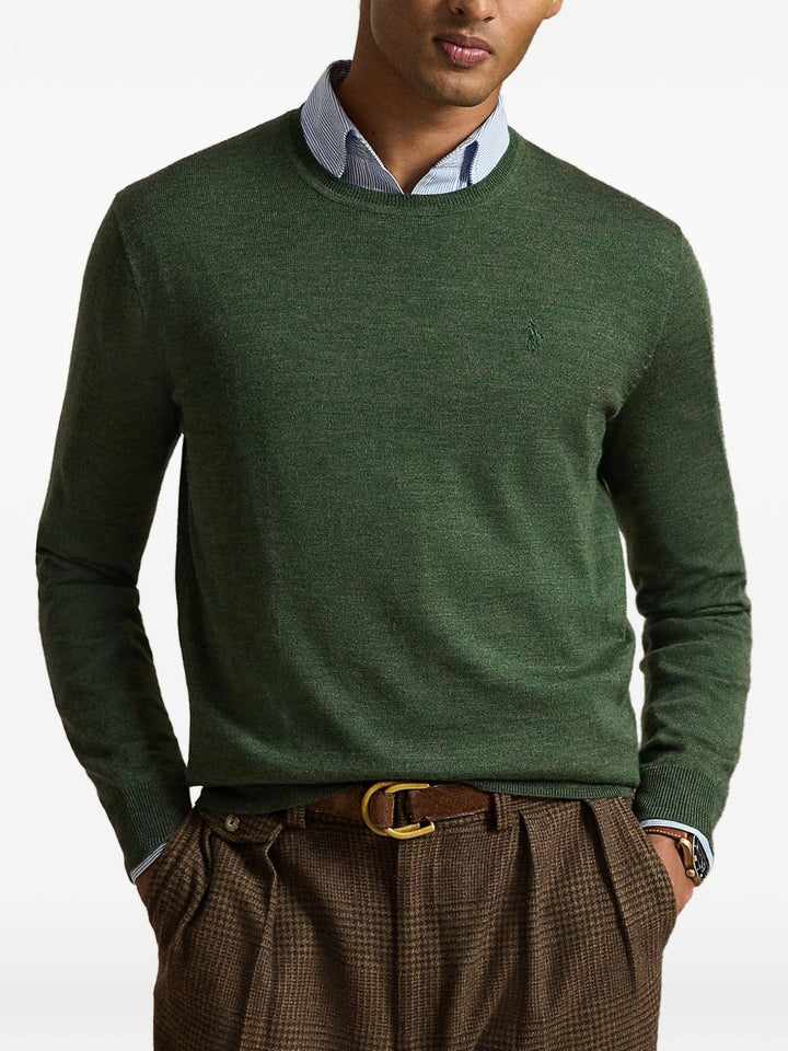 Maglione verde in lana 