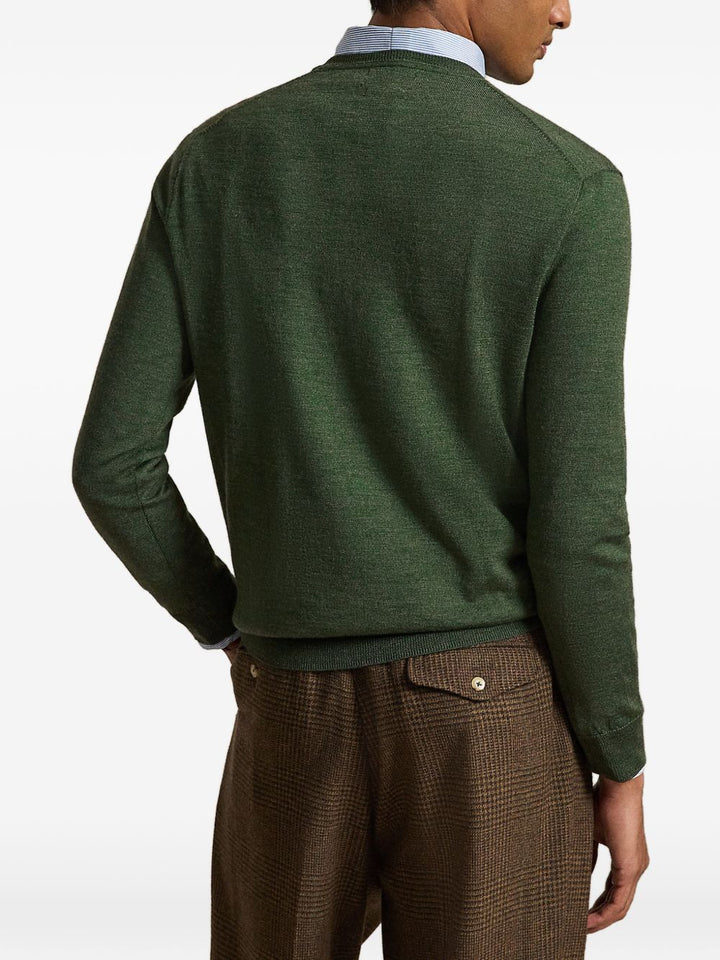 Maglione verde in lana 
