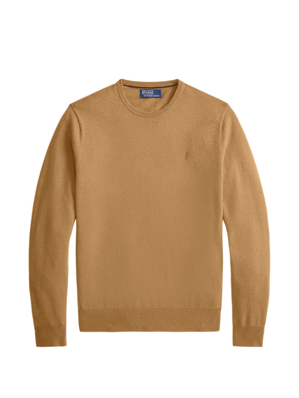 Maglia girocollo marrone in lana 