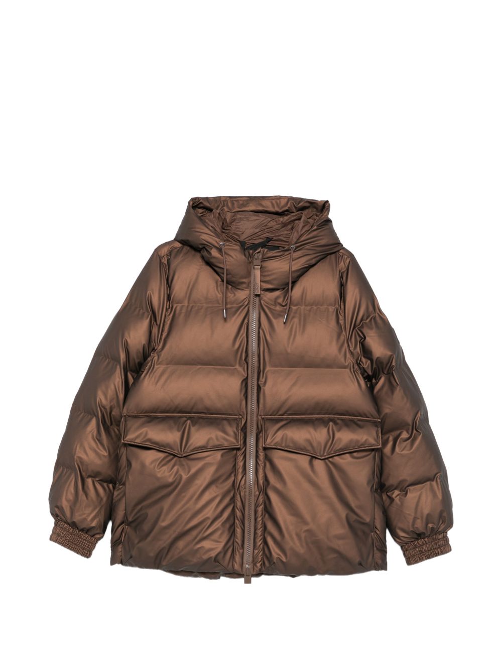Piumino Aita marrone con cappuccio 