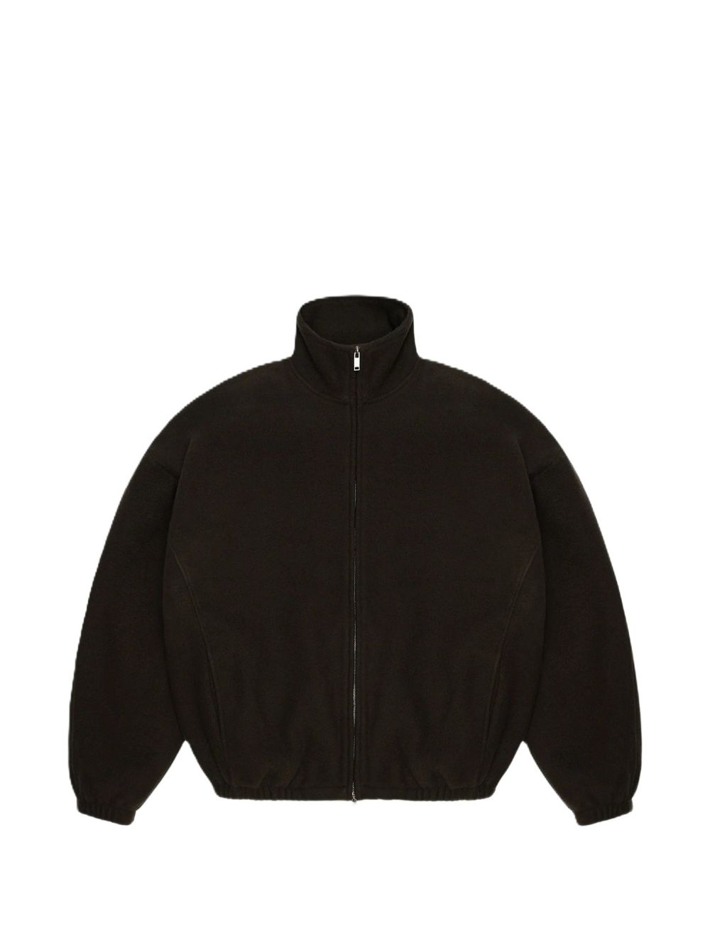 Giacca marrone scuro a collo alto 