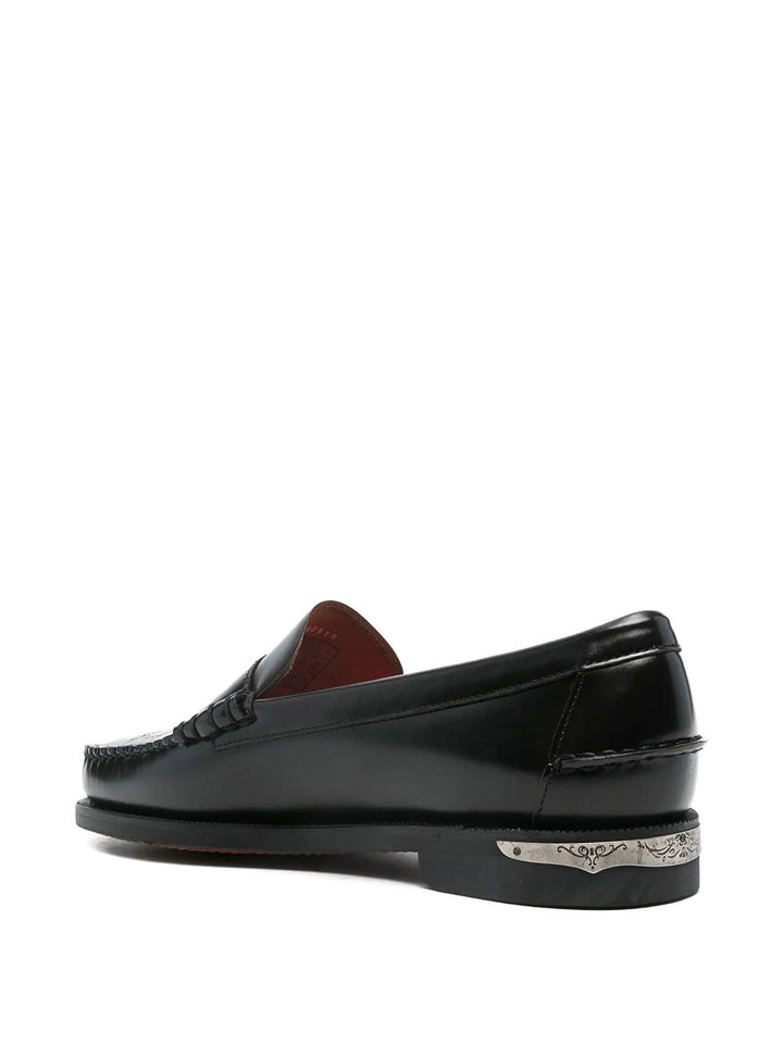 Mocassini penny in pelle nera 