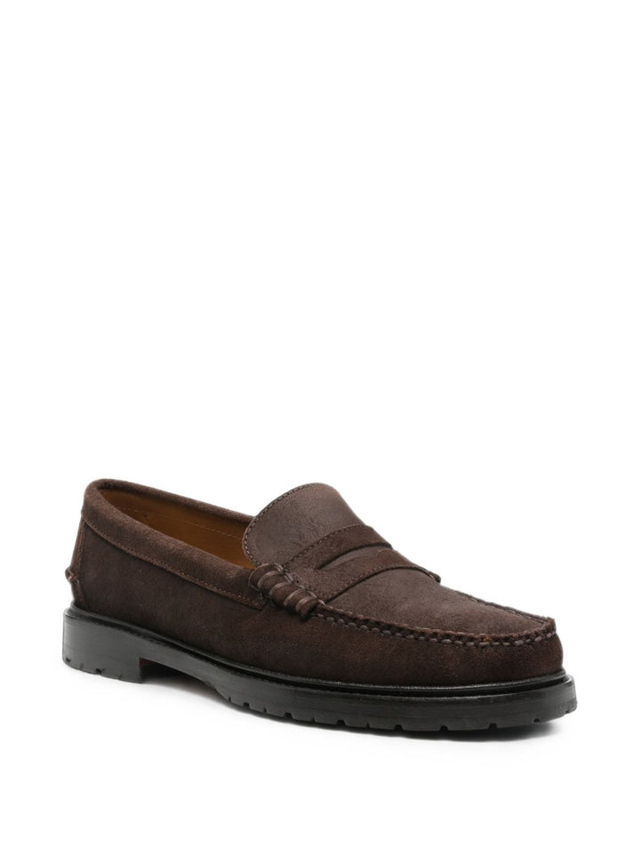 Mocassini Dawson marrone scuro in pelle scamosciata 