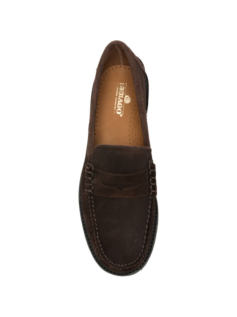 Mocassini Dawson marrone scuro in pelle scamosciata 