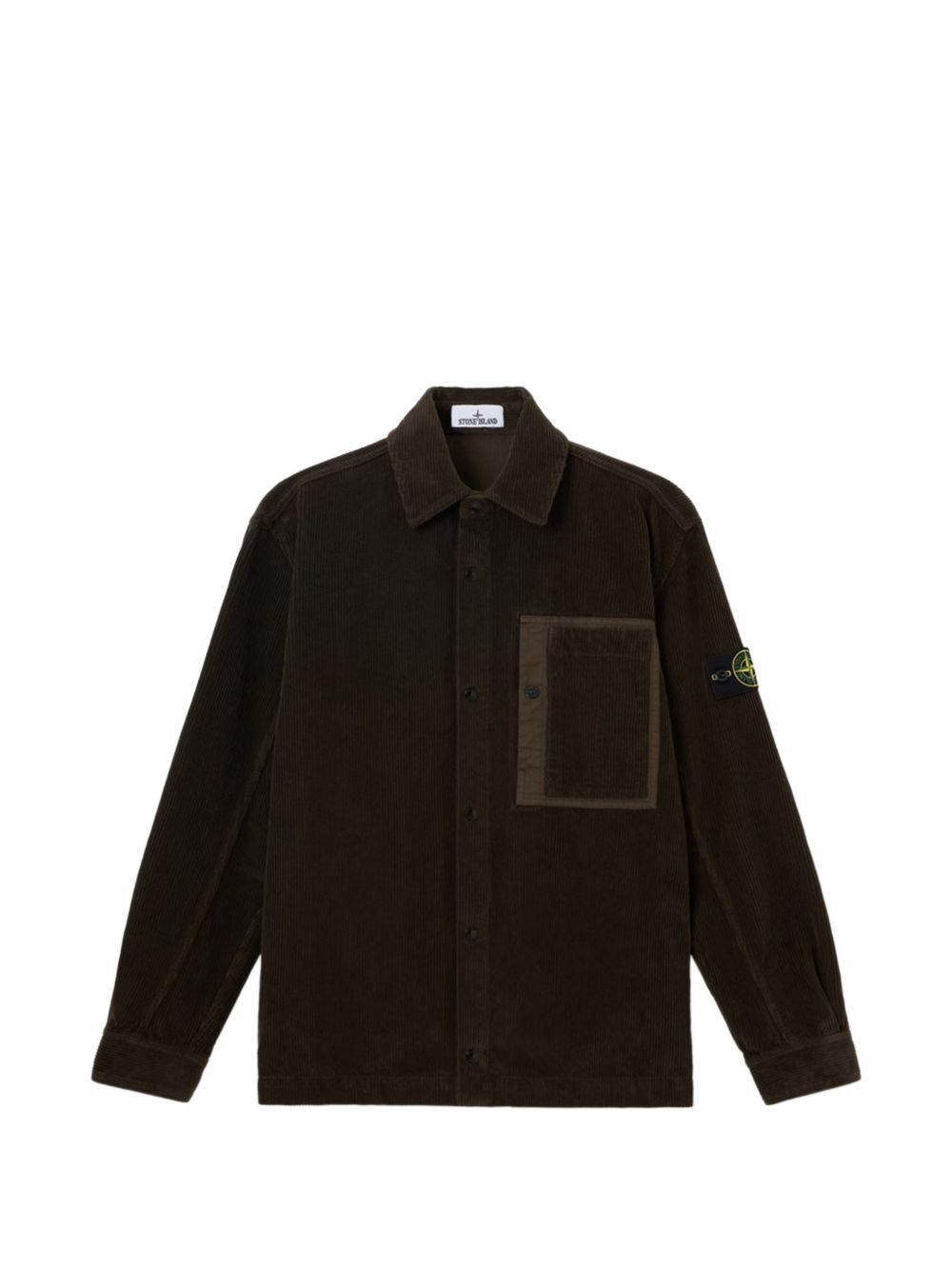 Camicia coal grey con design patchwork 