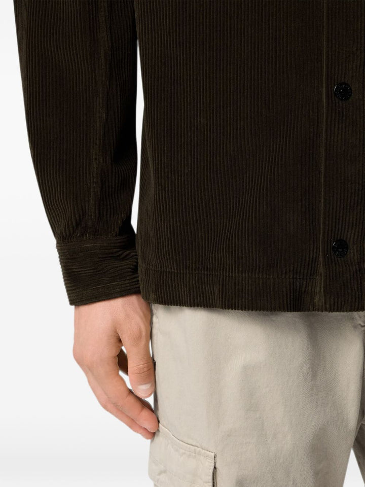 Camicia coal grey con design patchwork 