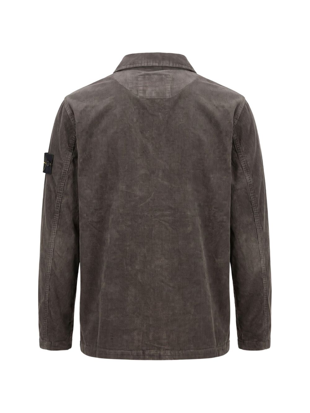 Overshirt in velluto a coste grigia effetto 