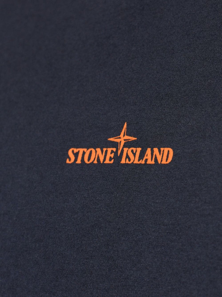 T-shirt blu navy con logo 