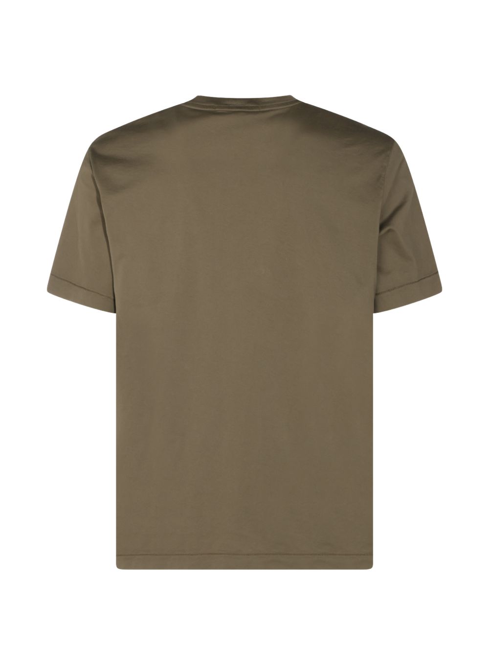 T-shirt verde militare con applicazione logo 