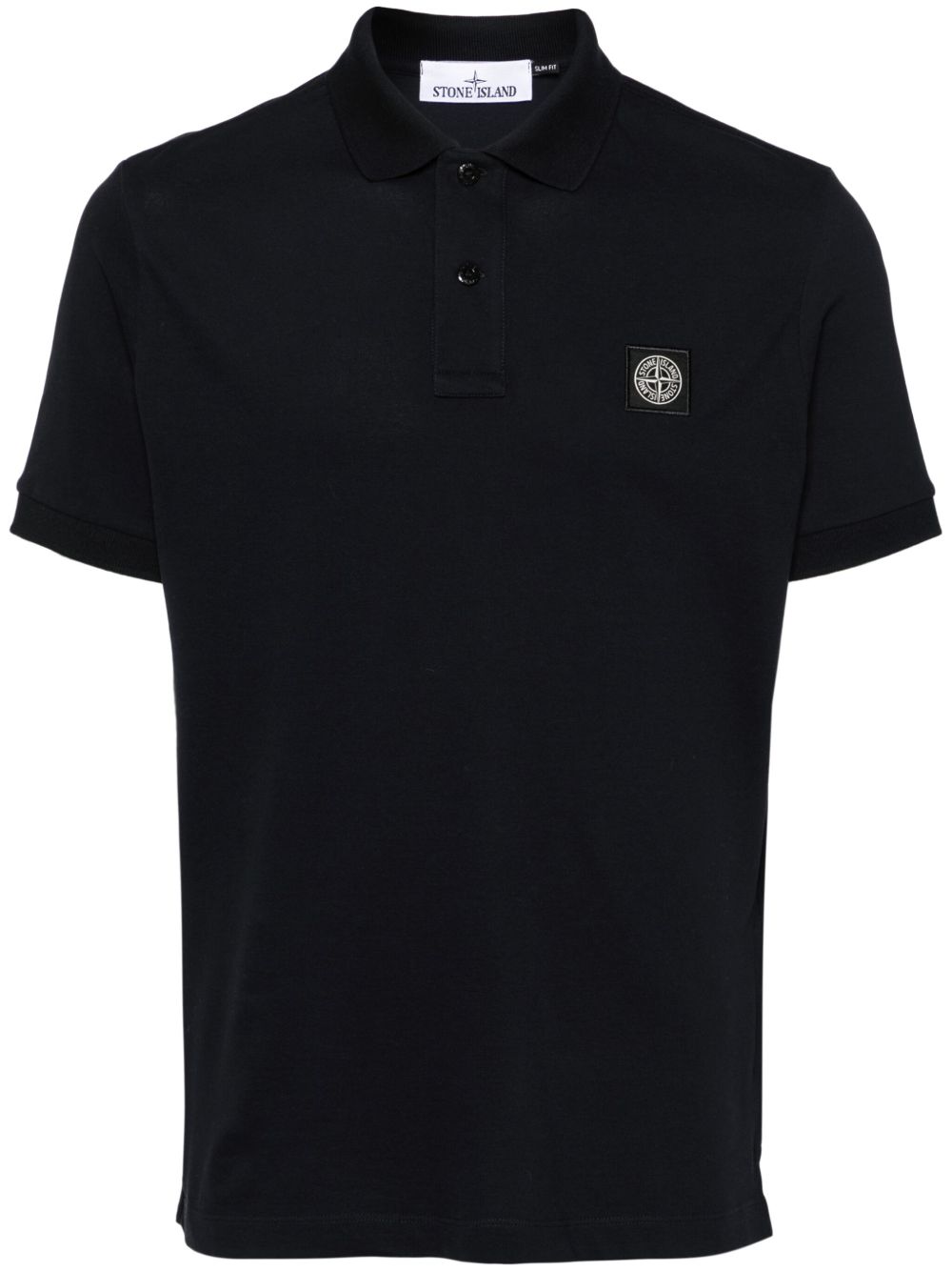 Polo navy con applicazione logo 