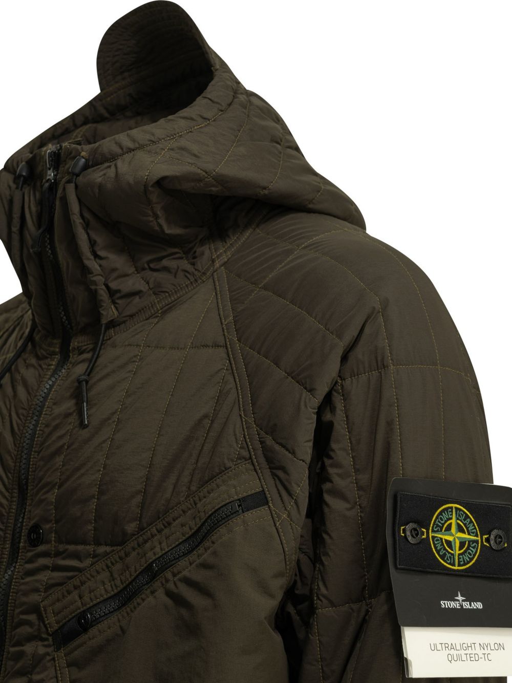 Giacca grigio carbone in nylon ultraleggero 