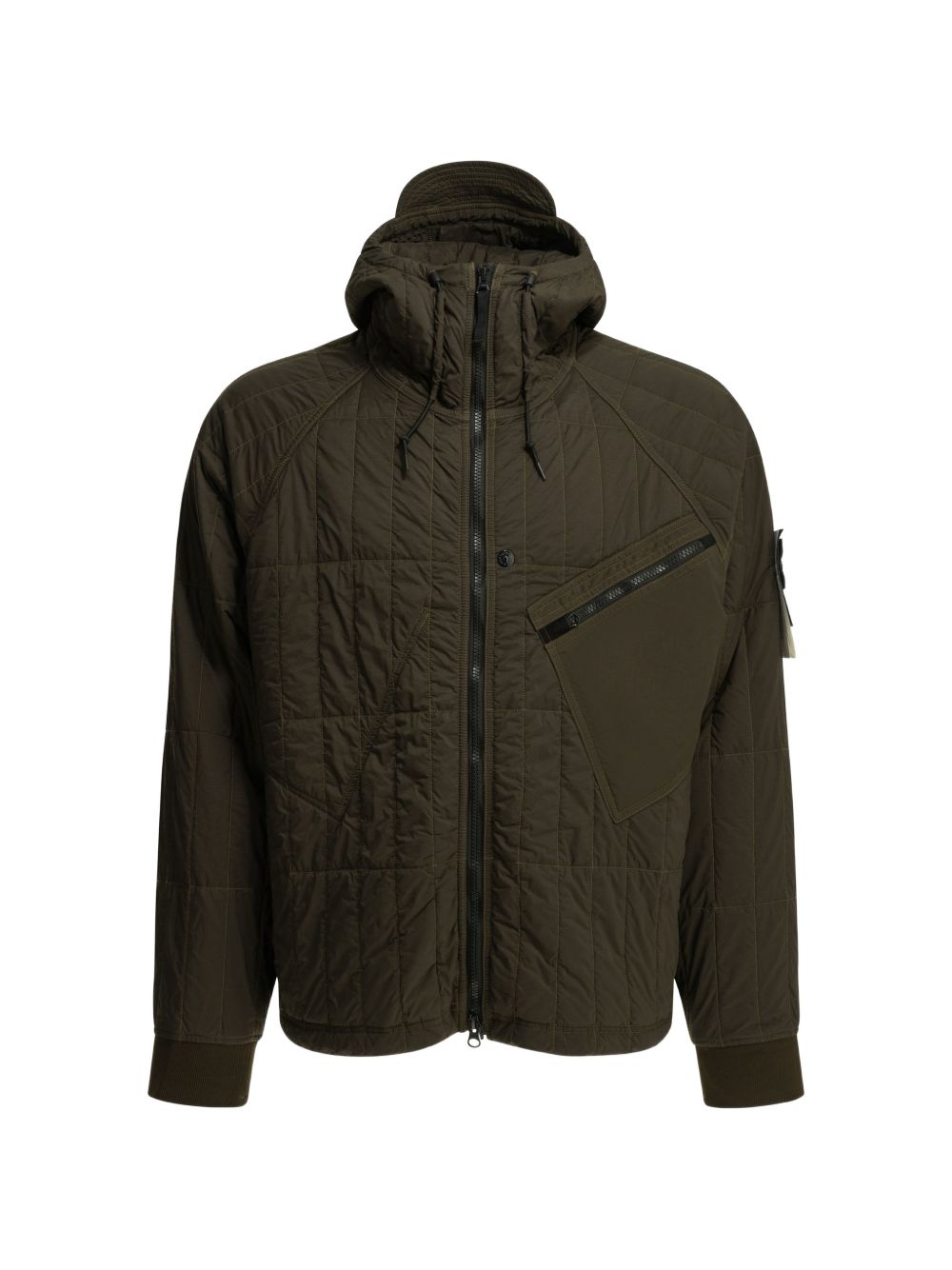 Giacca grigio carbone in nylon ultraleggero 