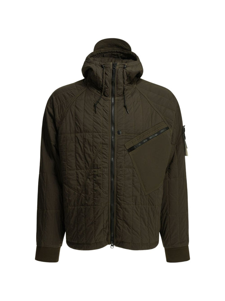 Giacca grigio carbone in nylon ultraleggero 