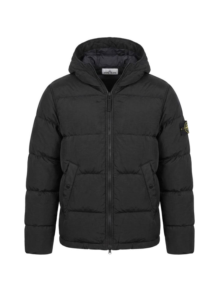Piumino nero in Nylon Metal ECONYL 