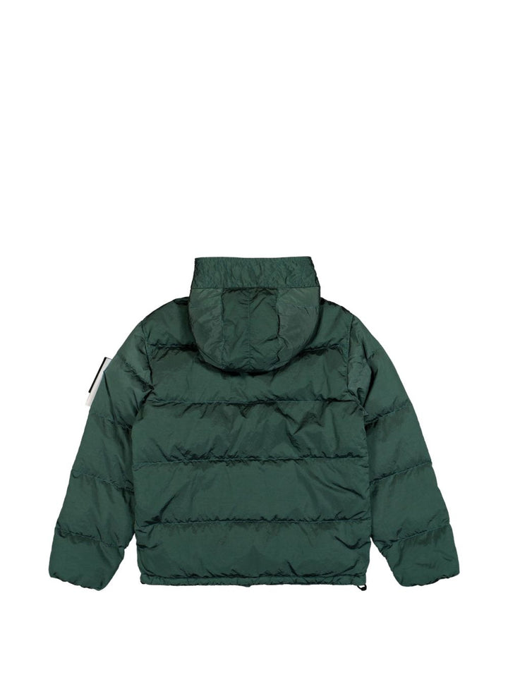 Piumino verde oceano in Nylon Metal ECONYL 