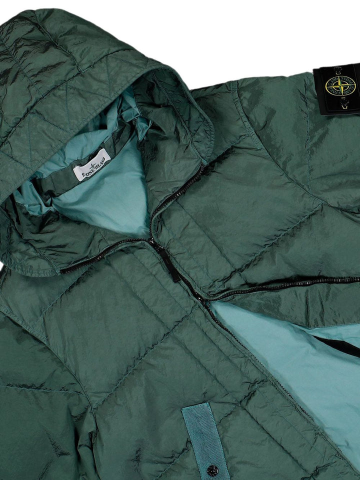 Piumino verde oceano in Nylon Metal ECONYL 