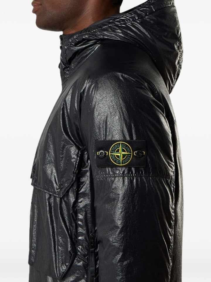 Piumino nero in nylon 