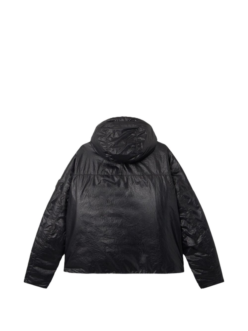 Piumino nero in nylon 