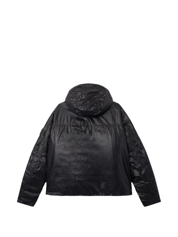 Piumino nero in nylon 