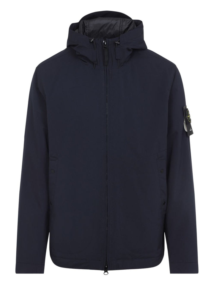 Giacca con cappuccio blu navy 