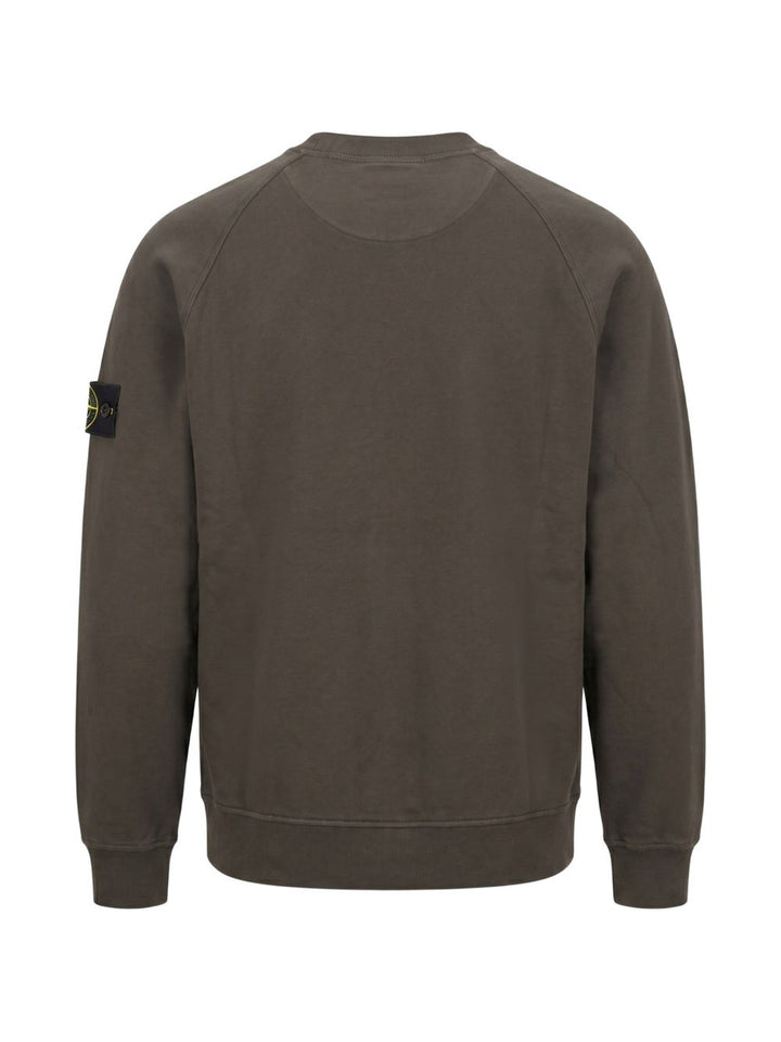 Felpa coal grey con applicazione Compass 