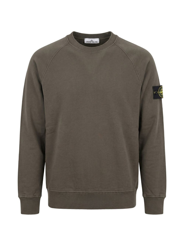 Felpa coal grey con applicazione Compass 