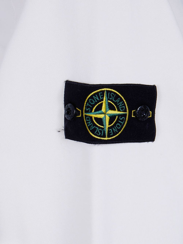 Felpa avorio con apllicazione Compass 