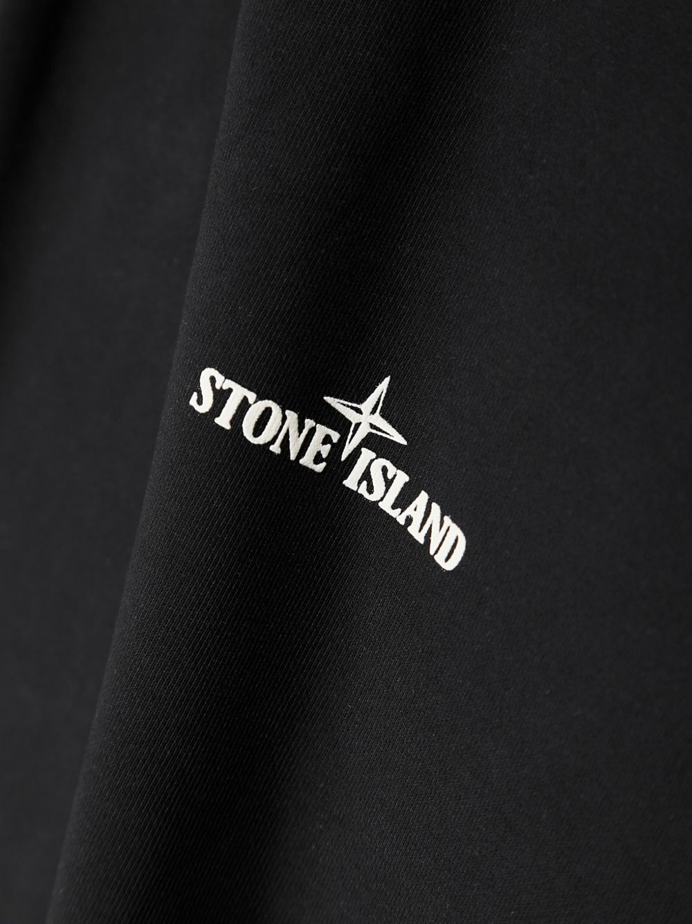 Felpa nera con stampa logo 