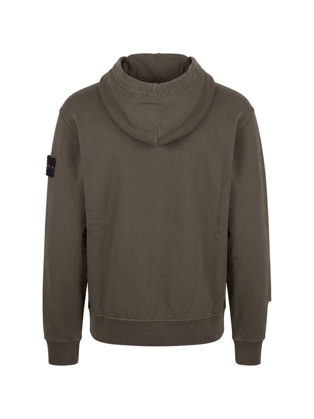 Felpa coal grey con logo e cappuccio 