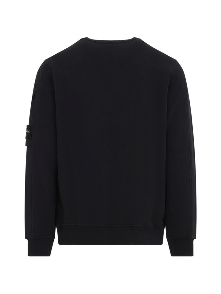 Felpa in cotone nera 