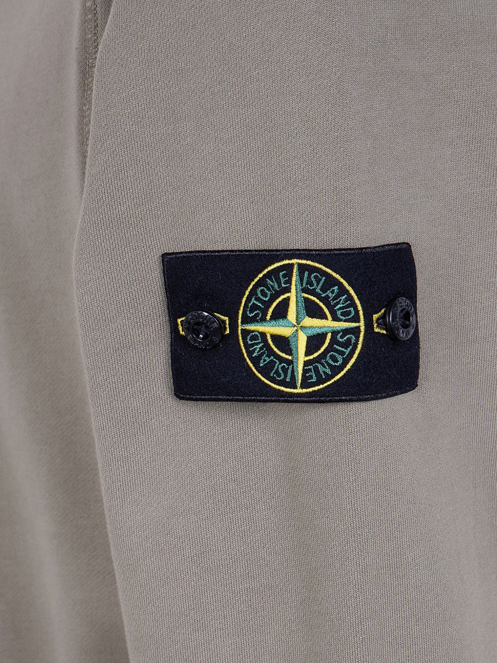 Felpa verde militare con applicazione Compass 
