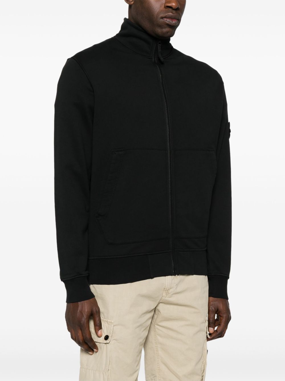Felpa nera con zip 