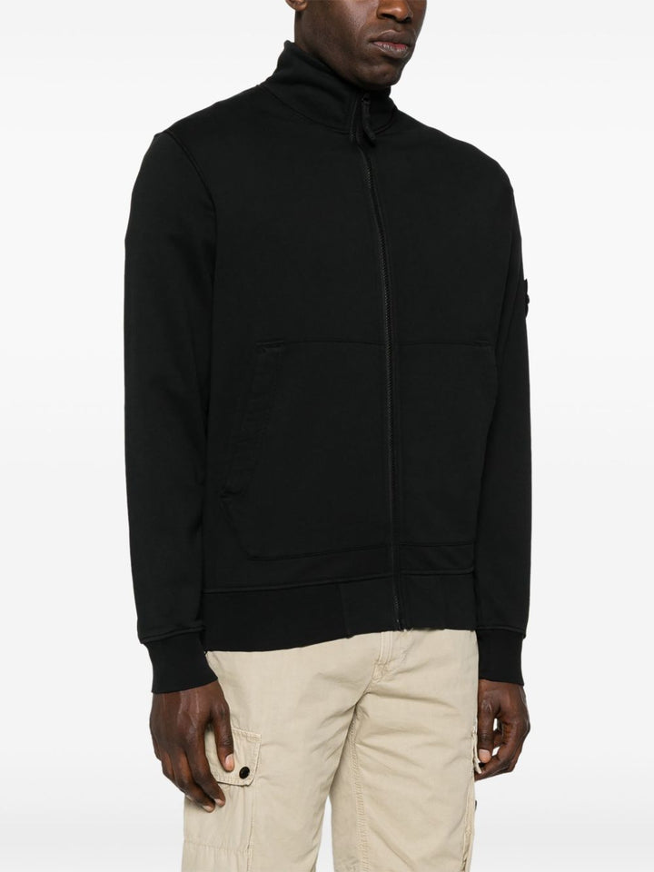 Felpa nera con zip 