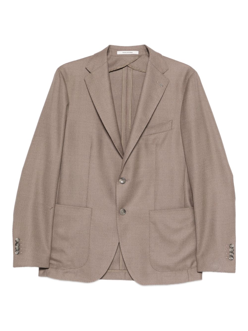 Blazer beige con tasche applicate 