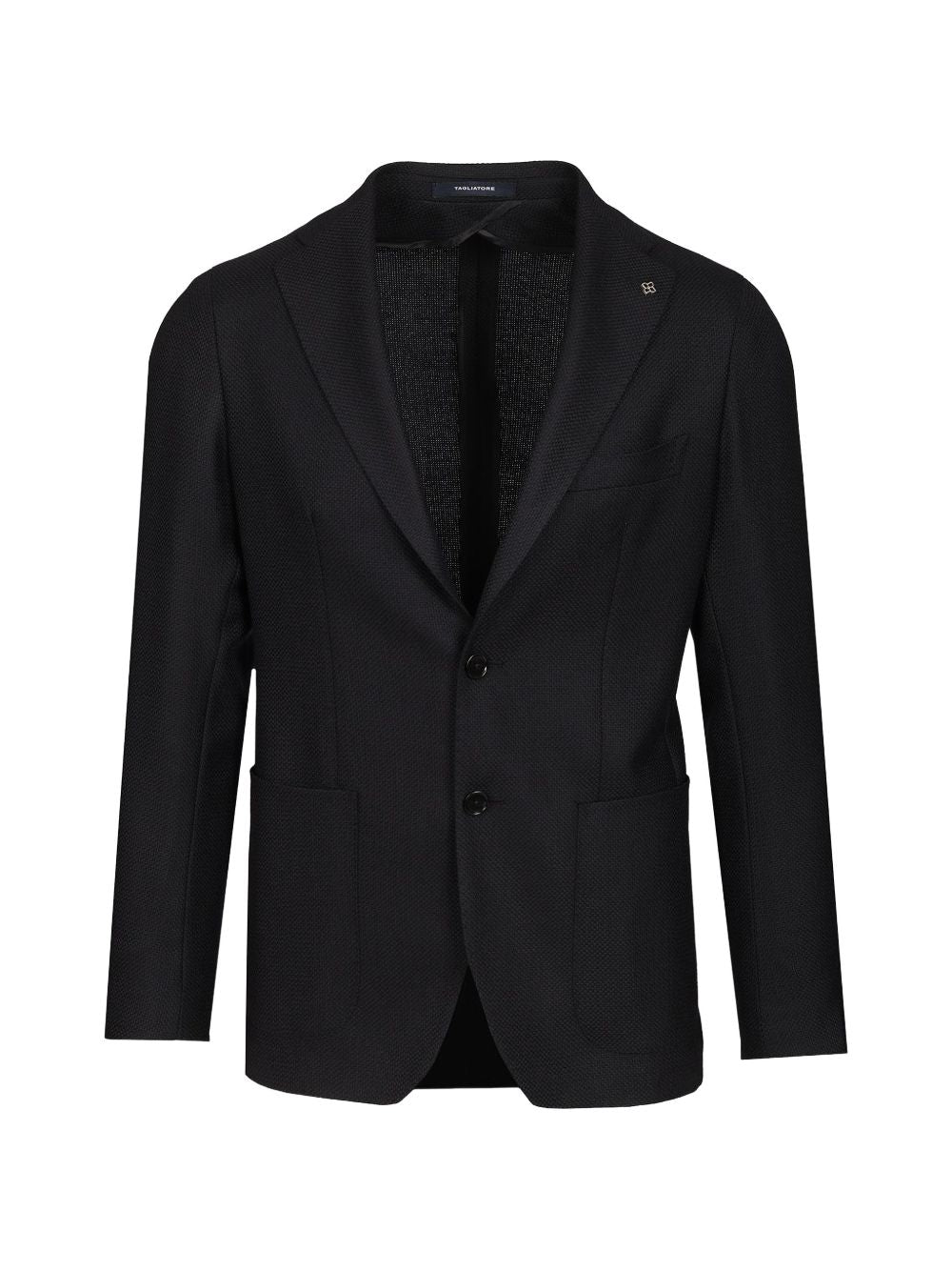 Blazer monopetto blu navy in lana vergine 