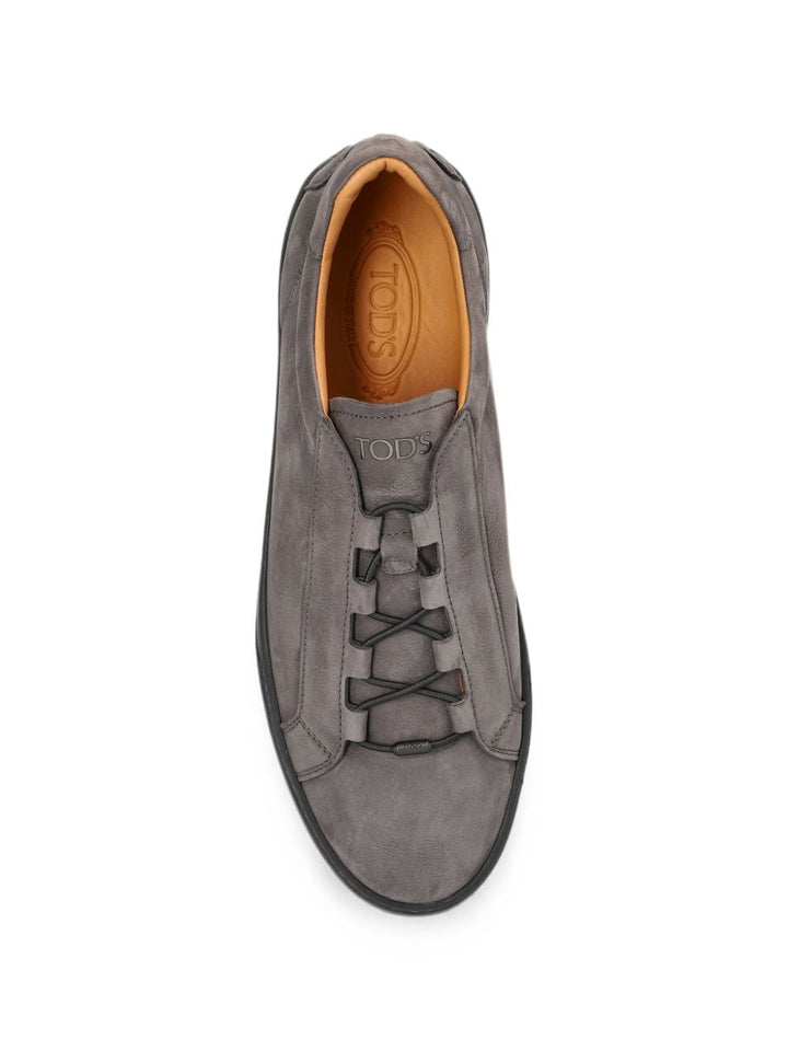 Sneakers grigio scuro in nabuk 